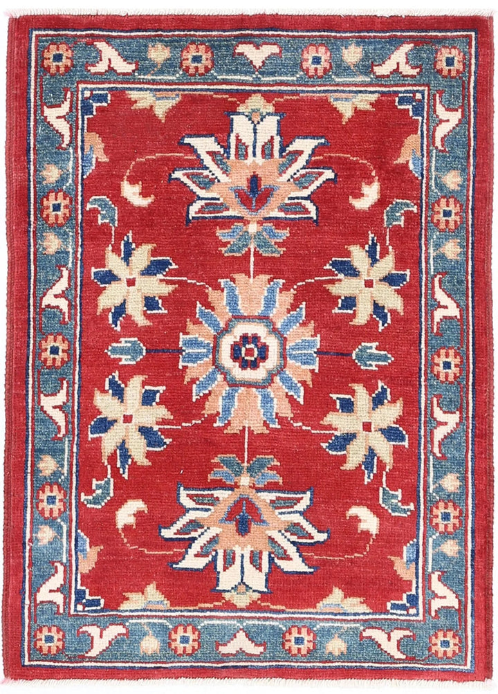 Afghan Ziegler Rug 2' 1" x 2' 10" Hand-Knotted