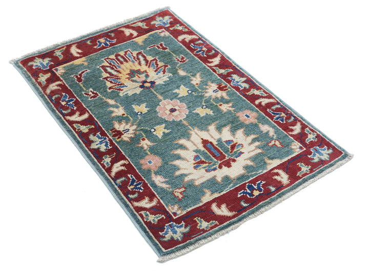 Afghan Ziegler Rug 2' 1" x 2' 11" Hand-Knotted | No. AT24919