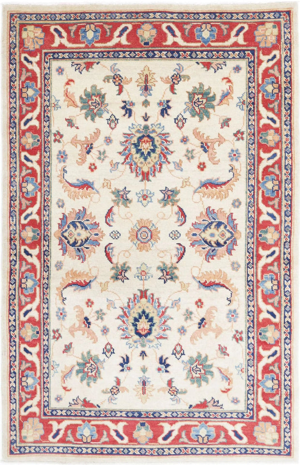 Hand Knotted Ziegler Farhan Gul Wool Rug 3' 10" x 5' 11" - No. AT56805