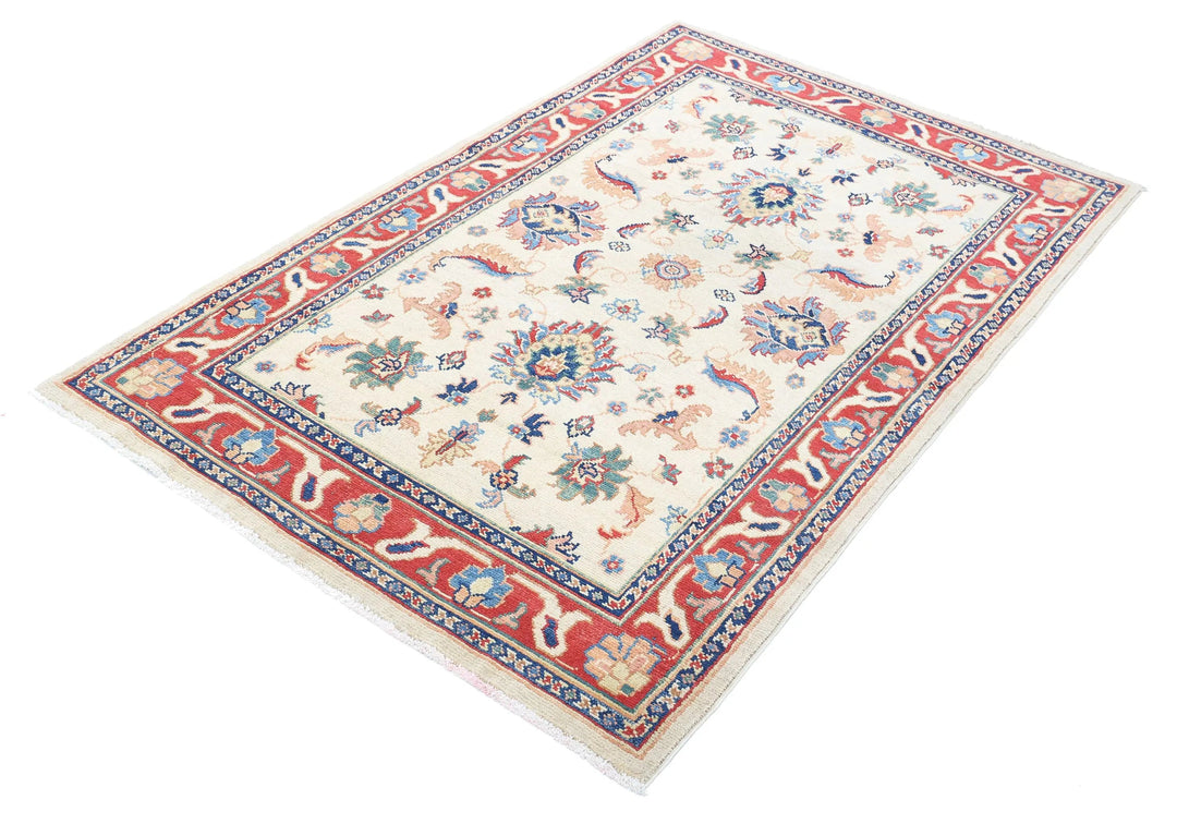 Afghan Ziegler Rug 3' 10" x 5' 11" Hand-Knotted | No. AT56805