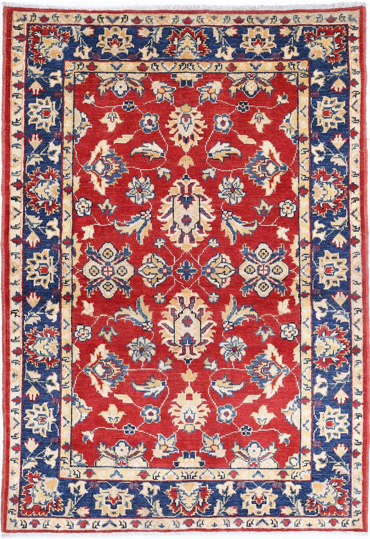 Afghan Ziegler Rug 3' 10" x 5' 8" Hand-Knotted