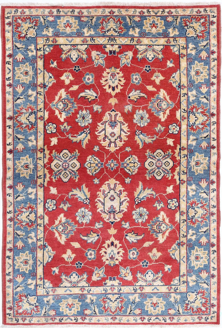 Afghan Ziegler Rug 3' 10" x 5' 9" Hand-Knotted