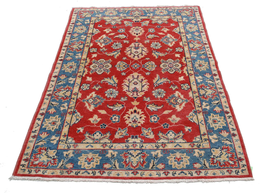 Afghan Ziegler Rug 3' 10" x 5' 9" Hand-Knotted | No. AT56782