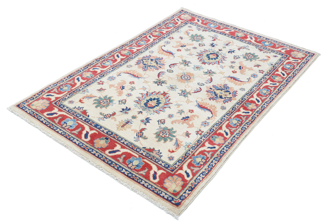 Afghan Ziegler Rug 3' 11" x 5' 11" Hand-Knotted | No. AT39081