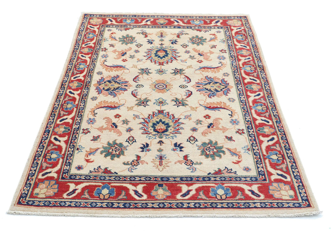 Afghan Ziegler Rug 3' 11" x 5' 11" Hand-Knotted | No. AT39081