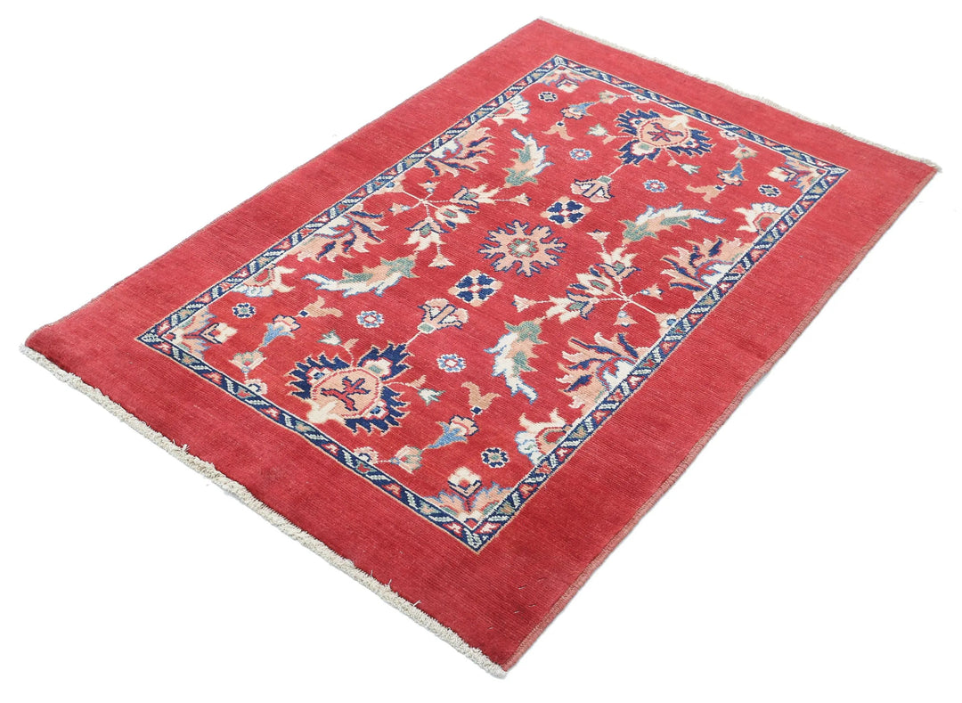 Afghan Ziegler Rug 3' 2" x 4' 8" Hand-Knotted | No. AT62326
