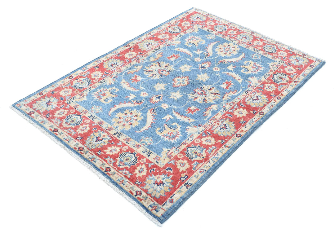Afghan Ziegler Farhan Gul Rug 3' 4" x 4' 10" Hand-Knotted | No. AT20553