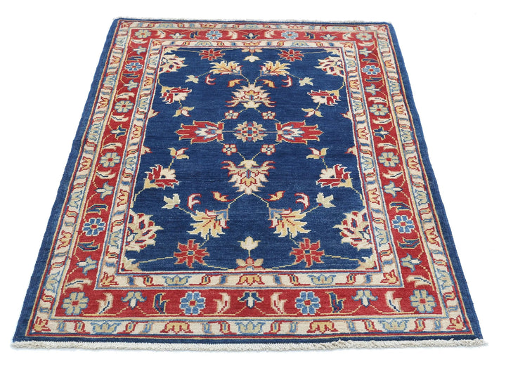 Afghan Ziegler Rug 3' 4" x 4' 11" Hand-Knotted | No. AT36504