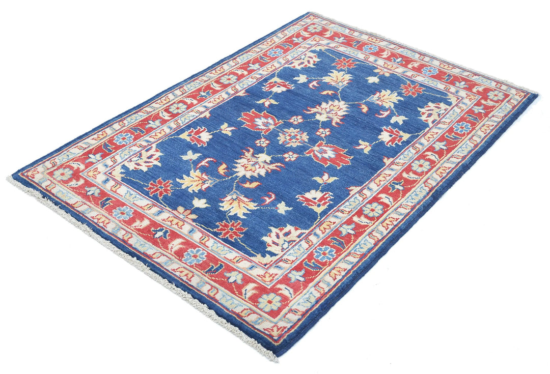 Afghan Ziegler Rug 3' 4" x 4' 11" Hand-Knotted | No. AT36504