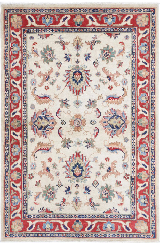 Hand Knotted Ziegler Farhan Gul Wool Rug 3' 9" x 5' 10" - No. AT57085