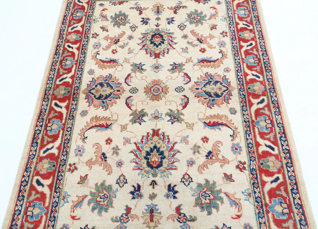 Afghan Ziegler Rug 3' 9" x 5' 10" Hand-Knotted | No. AT57085