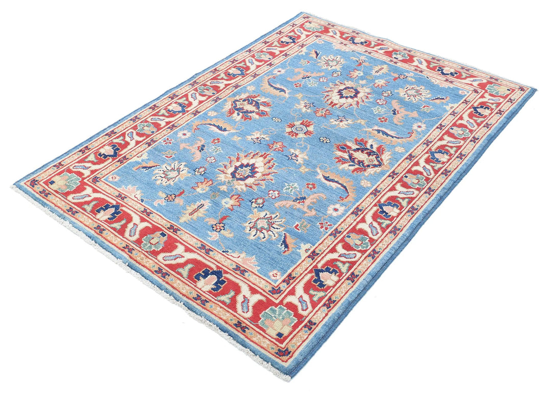 Afghan Ziegler Rug 4' 1" x 5' 11" Hand-Knotted | No. AT28234