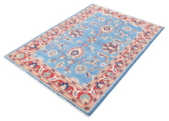 Afghan Ziegler Rug 4' 1" x 5' 11" Hand-Knotted | No. AT28234