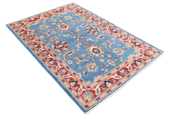 Afghan Ziegler Rug 4' 1" x 5' 11" Hand-Knotted | No. AT28234