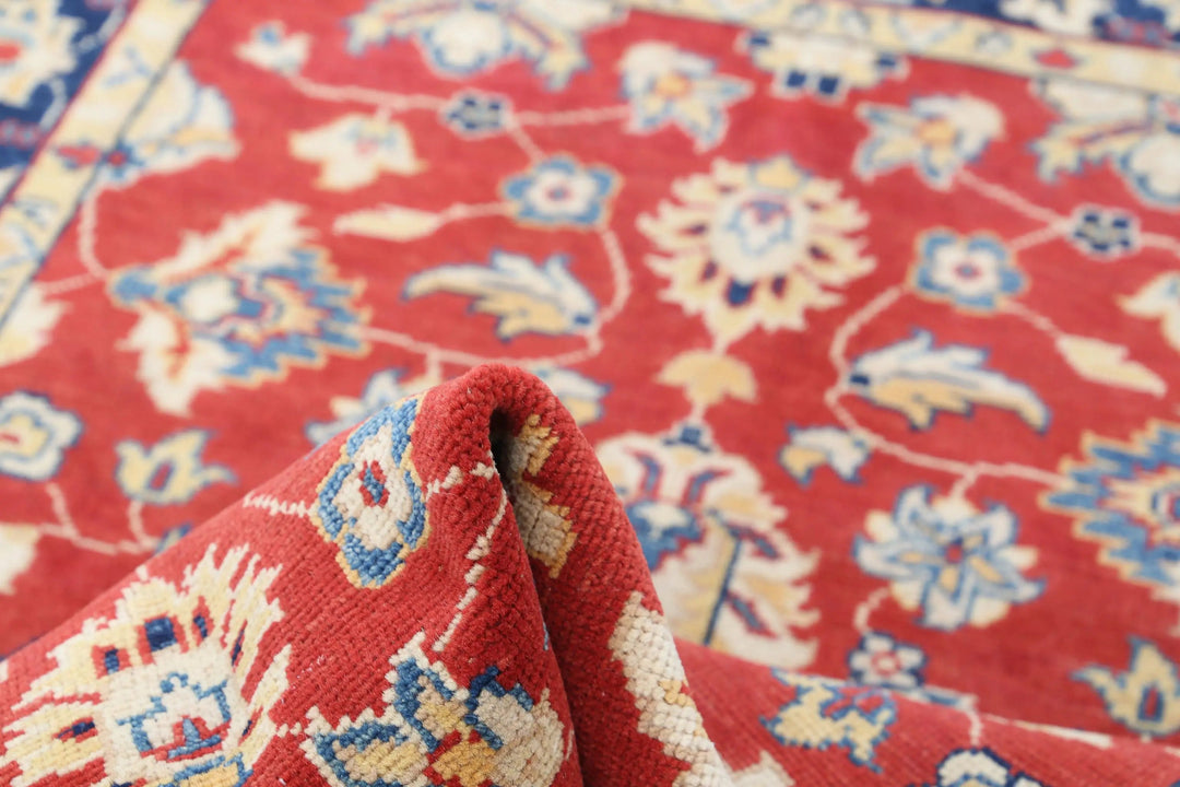 Afghan Ziegler Rug 4' 1" x 5' 8" Hand-Knotted | No. AT39166