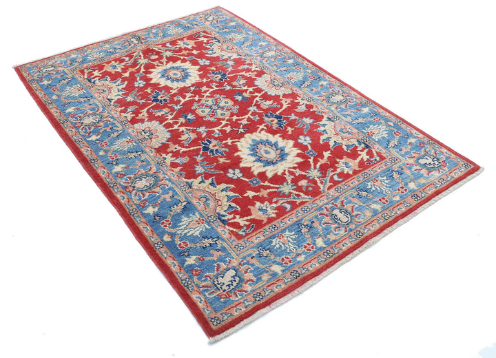 Afghan Ziegler Rug 4' 2" x 5' 10" Hand-Knotted | No. AT46195