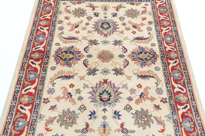 Afghan Ziegler Rug 4' 2" x 5' 6" Hand-Knotted | No. AT45637