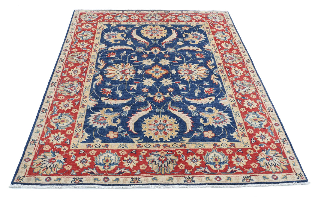 Afghan Ziegler Farhan Gul Rug 4' 8" x 6' 9" Hand-Knotted | No. AT45707