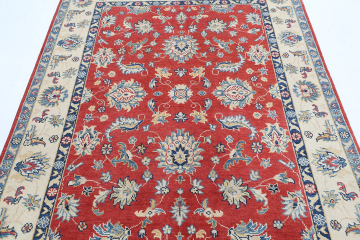Afghan Ziegler Farhan Gul Rug 4' 9" x 6' 8" Hand-Knotted | No. AT85239