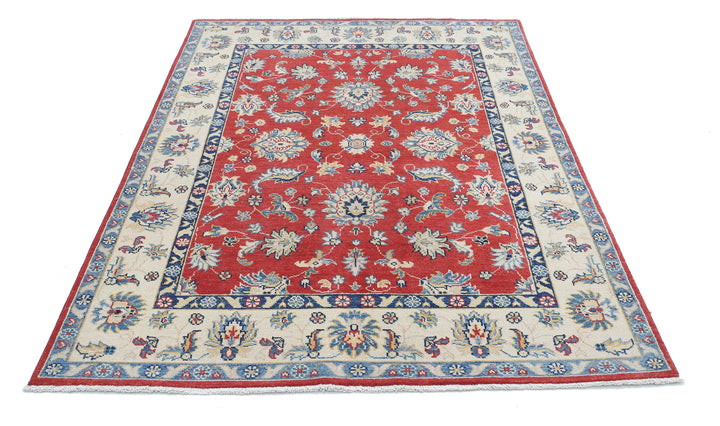 Afghan Ziegler Farhan Gul Rug 4' 9" x 6' 8" Hand-Knotted | No. AT85239