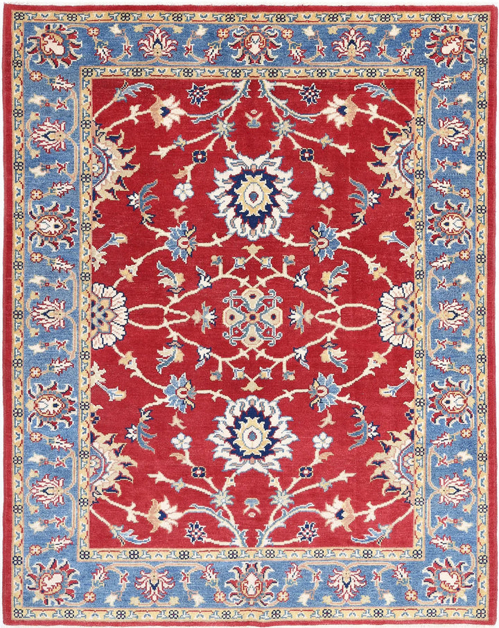 Afghan Ziegler Farhan Gul Rug 5' 0" x 6' 3" Hand-Knotted