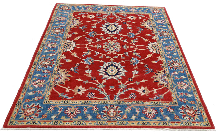 Afghan Ziegler Farhan Gul Rug 5' 0" x 6' 3" Hand-Knotted | No. AT31758