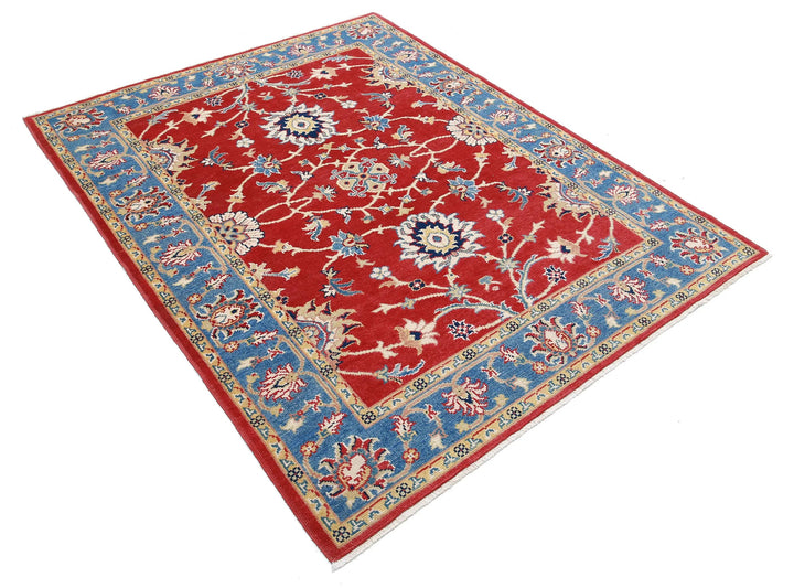 Afghan Ziegler Farhan Gul Rug 5' 0" x 6' 3" Hand-Knotted | No. AT31758