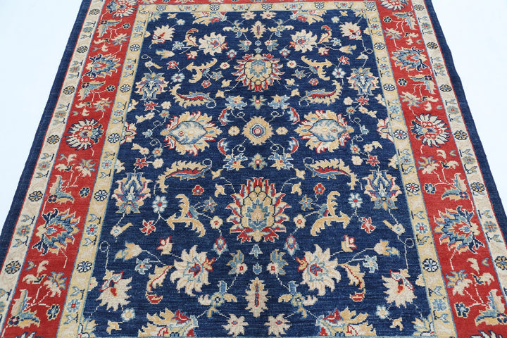 Afghan Ziegler Rug 5' 0" x 6' 4" Hand-Knotted | No. AT84705
