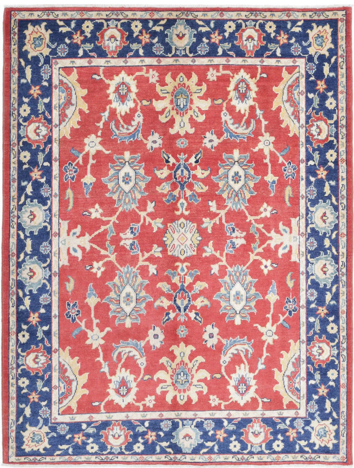 Afghan Ziegler Farhan Gul Rug 5' 0" x 6' 5" Hand-Knotted