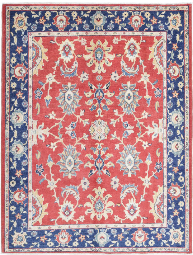 Hand Knotted Ziegler Farhan Gul Wool Rug 5' 0" x 6' 5" - No. AT53600