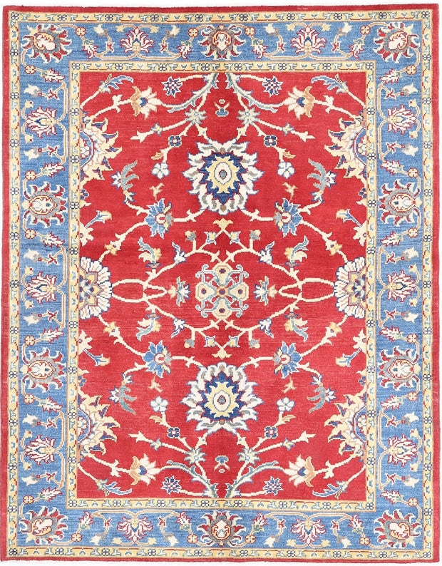 Hand Knotted Ziegler Farhan Gul Wool Rug 5' 0" x 6' 5" - No. AT35604