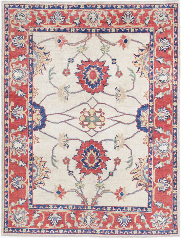 Hand Knotted Ziegler Farhan Gul Wool Rug 5' 1" x 6' 9" - No. AT32007