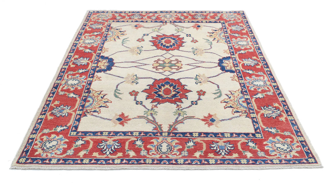 Afghan Ziegler Farhan Gul Rug 5' 1" x 6' 9" Hand-Knotted | No. AT77948