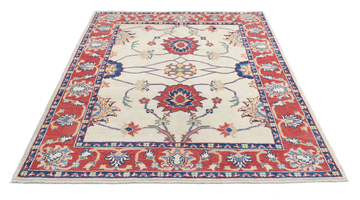Afghan Ziegler Farhan Gul Rug 5' 1" x 6' 9" Hand-Knotted | No. AT77948