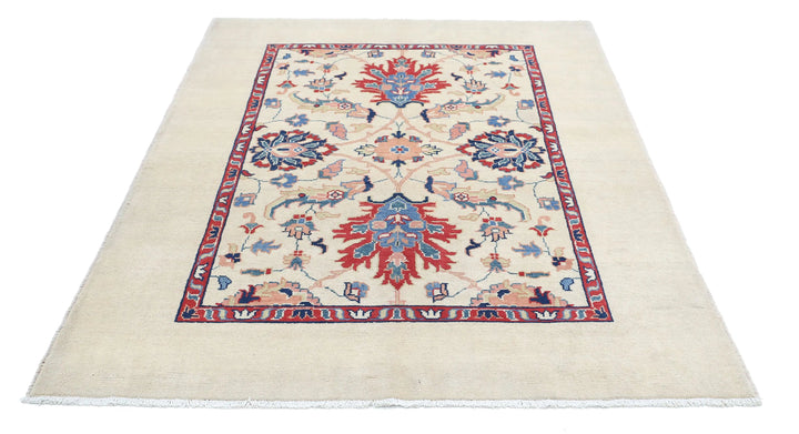 Afghan Ziegler Rug 5' 1" x 6' 9" Hand-Knotted | No. AT85498