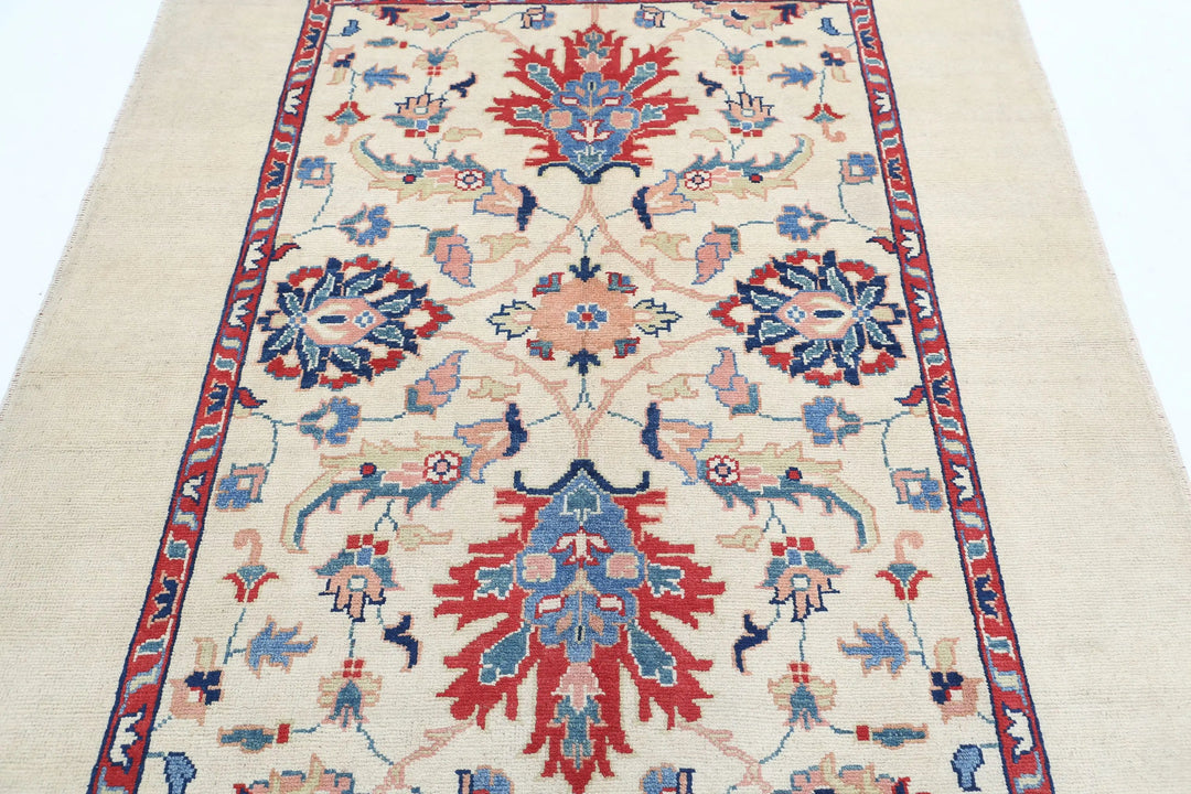 Afghan Ziegler Rug 5' 1" x 6' 9" Hand-Knotted | No. AT85498