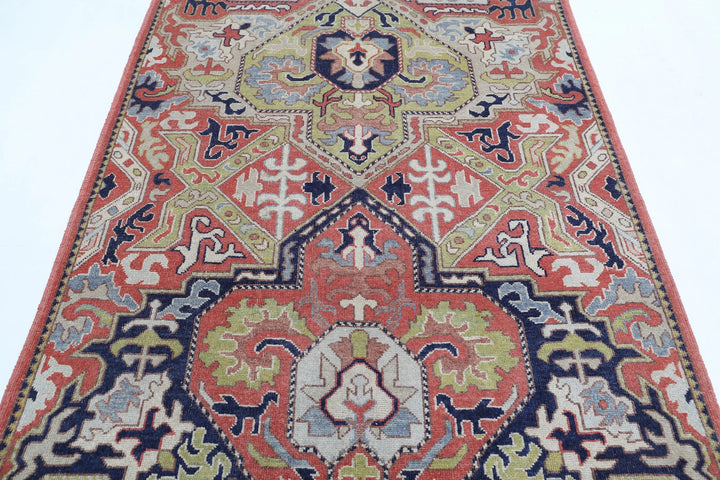 Afghan Ziegler Rug 5' 2" x 6' 11" Hand-Knotted | No. AT14664
