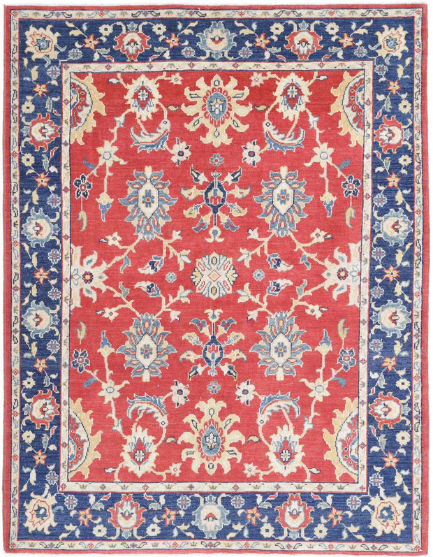 Hand Knotted Ziegler Farhan Gul Wool Rug 5' 2" x 6' 6" - No. AT85996