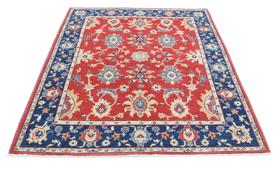Afghan Ziegler Farhan Gul Rug 5' 2" x 6' 6" Hand-Knotted | No. AT85996