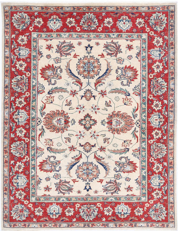 Hand Knotted Ziegler Farhan Gul Wool Rug 5' 6" x 7' 3" - No. AT53748
