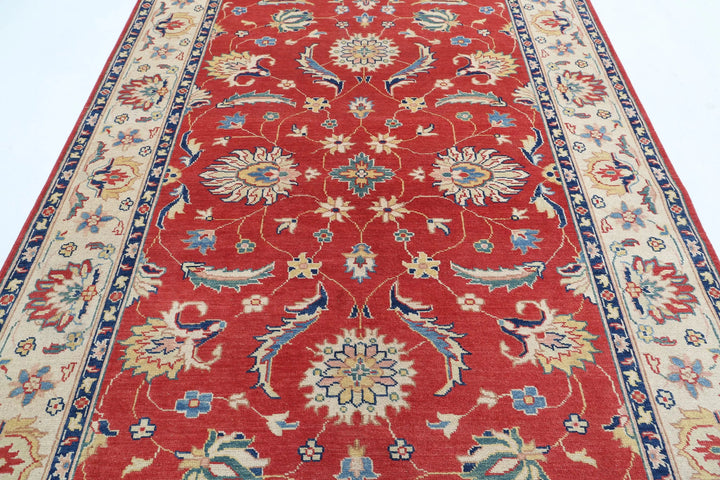 Afghan Ziegler Rug 6' 4" x 9' 4" Hand-Knotted | No. AT18715