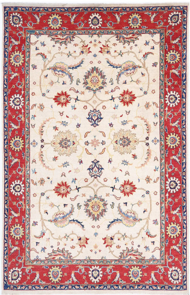 Hand Knotted Ziegler Farhan Gul Wool Rug 6' 5" x 10' 2" - No. AT64962