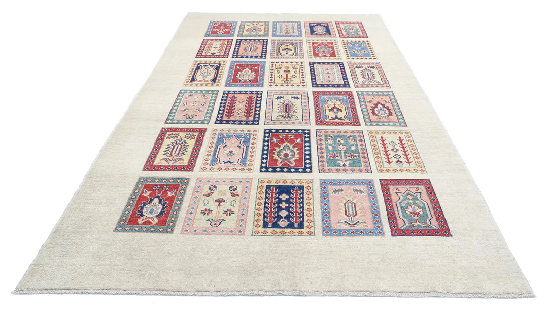 Afghan Ziegler Rug 6' 7" x 11' 2" Hand-Knotted | No. AT38261