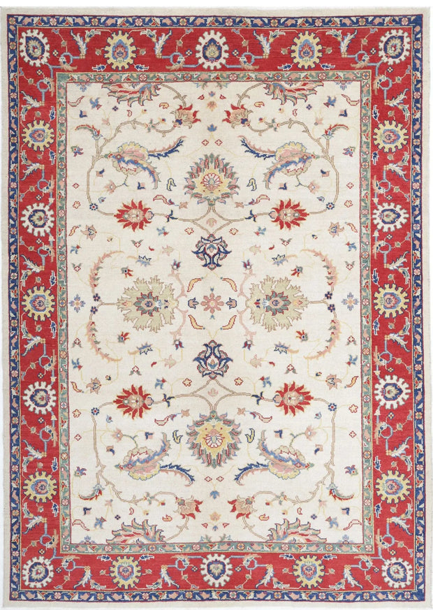 Hand Knotted Ziegler Farhan Gul Wool Rug 6' 7" x 9' 3" - No. AT66628