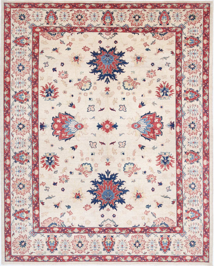 Afghan Ziegler Rug 8' 0" x 10' 0" Hand-Knotted