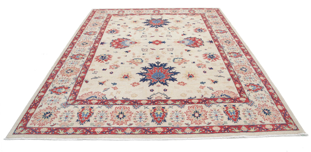 Afghan Ziegler Rug 8' 0" x 10' 0" Hand-Knotted | No. AT24717