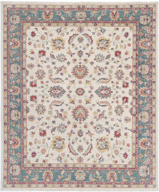 Hand Knotted Ziegler Farhan Gul Wool Rug 8' 0" x 9' 6" - No. AT90430