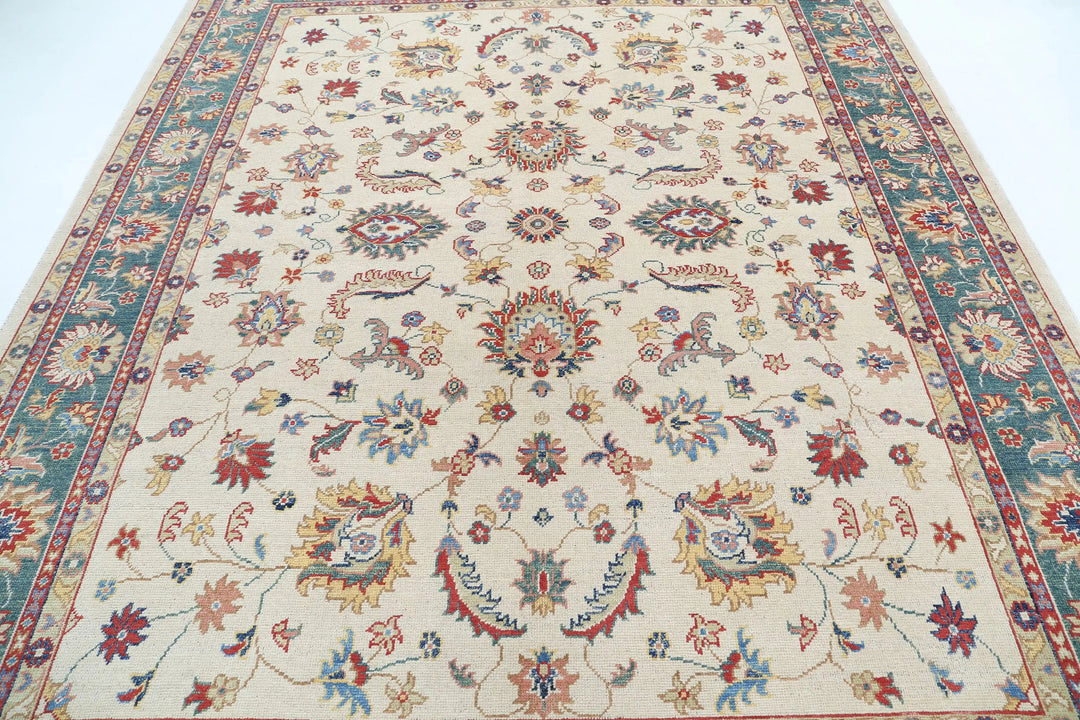 Afghan Ziegler Rug 8' 0" x 9' 6" Hand-Knotted | No. AT90430