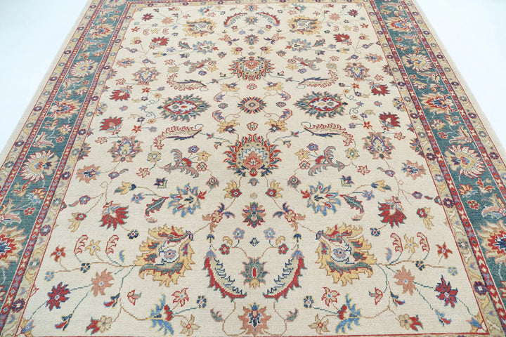 Afghan Ziegler Rug 8' 0" x 9' 6" Hand-Knotted | No. AT90430