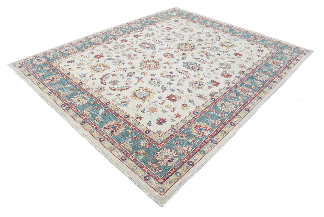Afghan Ziegler Rug 8' 0" x 9' 6" Hand-Knotted | No. AT90430